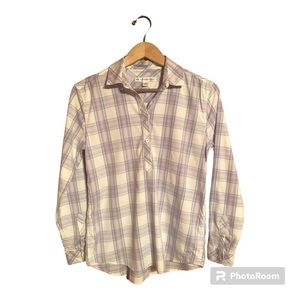Southern Tide Blue & Purple Plaid Women’s Fishing Shirt Women’s Size Small
